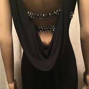 JS Boutique Elegant Black Beaded Formal Dress